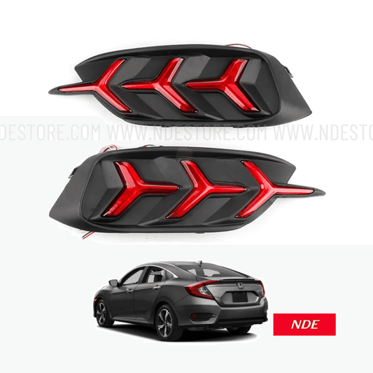 BUMPER LIGHT SET REAR FOR HONDA CIVIC (2017-2021) - ndestore.com
