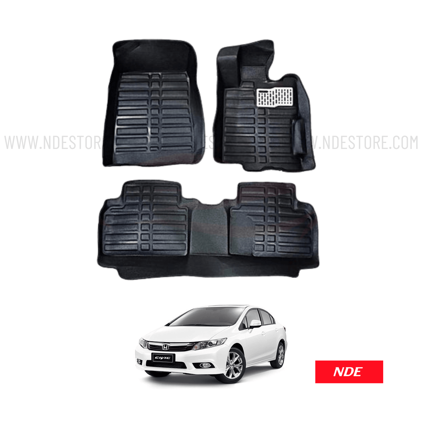 FLOOR MAT 5D STYLE FOR HONDA CIVIC (2012-2016) - ndestore.com