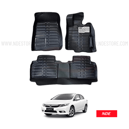 FLOOR MAT 5D STYLE FOR HONDA CIVIC (2012-2016) - ndestore.com