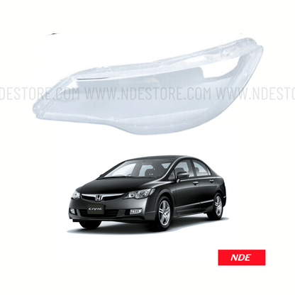 HEADLIGHT GLASS LENS FOR HONDA CIVIC (2006-2012) - ndestore.com