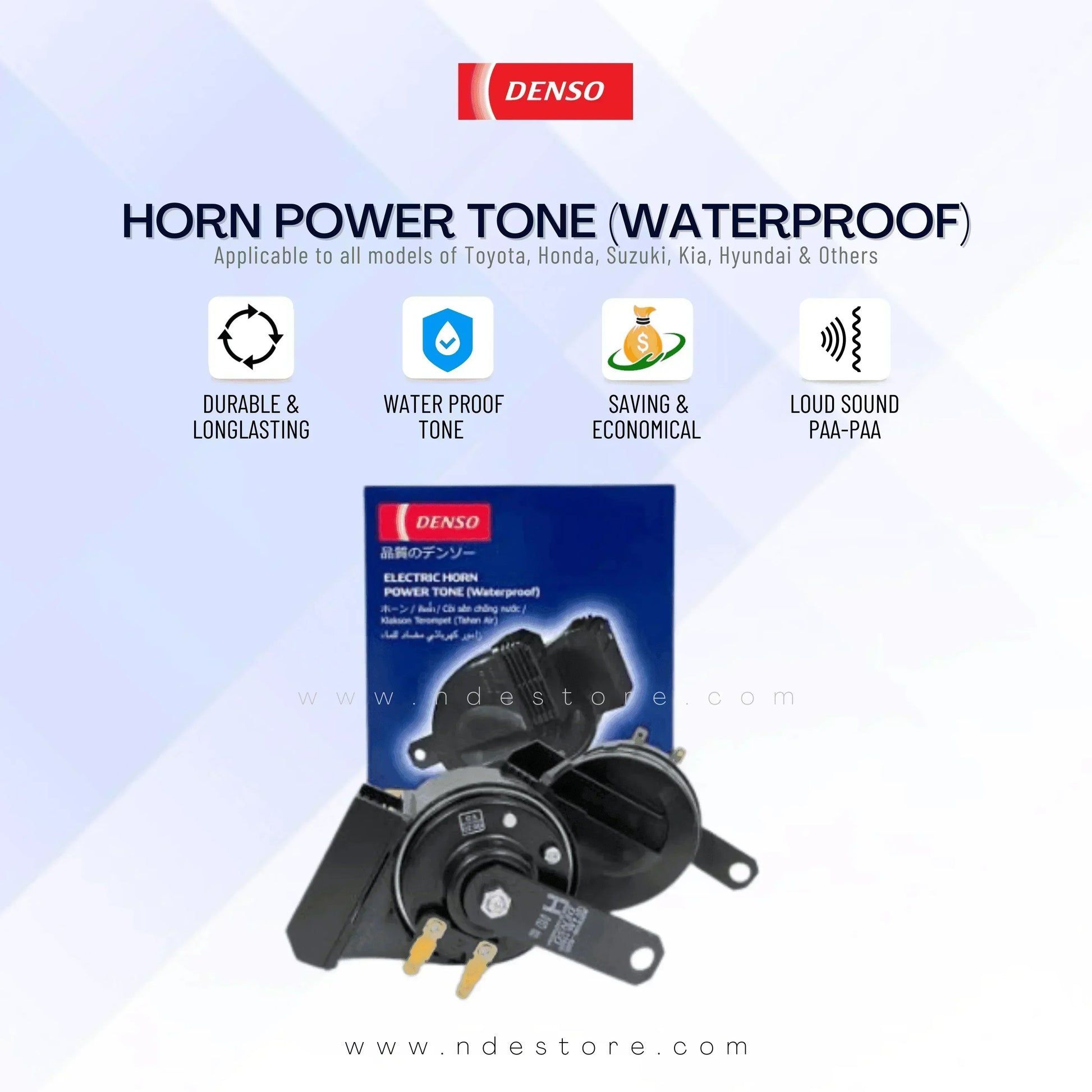 HORN POWER TONE WATERPROOF DENSO - ndestore.com
