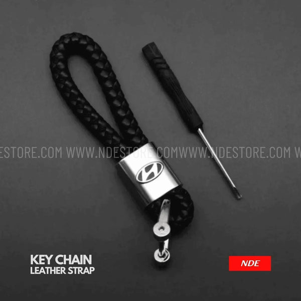 KEY CHAIN LEATHER STRAP WITH HYUNDAI LOGO – ndestore.com