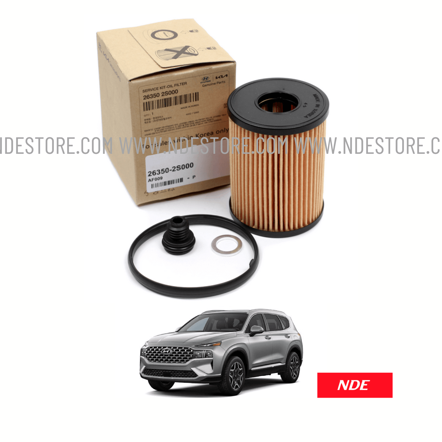 OIL FILTER ELEMENT GENUINE FOR HYUNDAI SANTA FE - ndestore.com