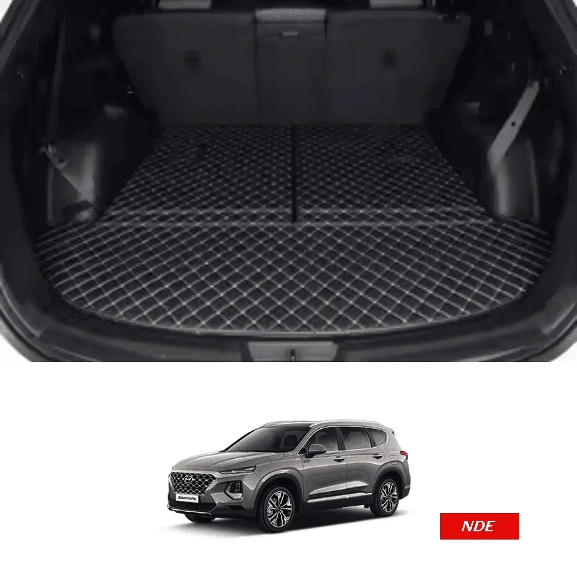 FLOOR MAT 11D WITH HYUNDAI LOGO FOR HYUNDAI SANTA FE (5 PIECES) - ndestore.com