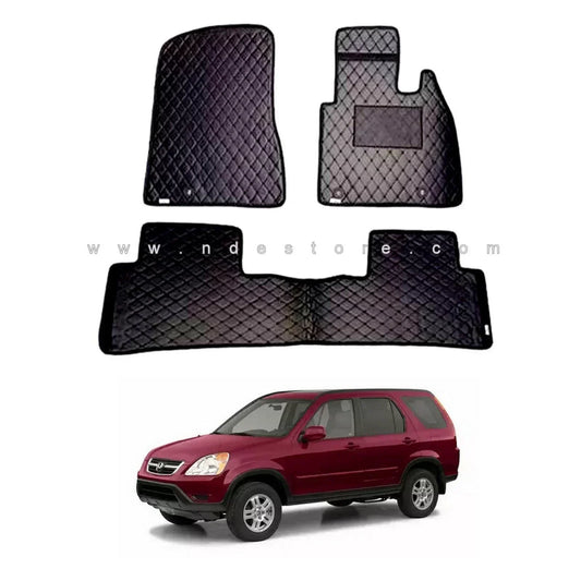 FLOOR MAT PREMIUM QUALITY FLAT 7D STYLE FOR HONDA CR-V (2002-2006) - ndestore.com
