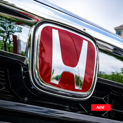 MONOGRAM EMBLEM RED HONDA FOR FRONT AND REAR