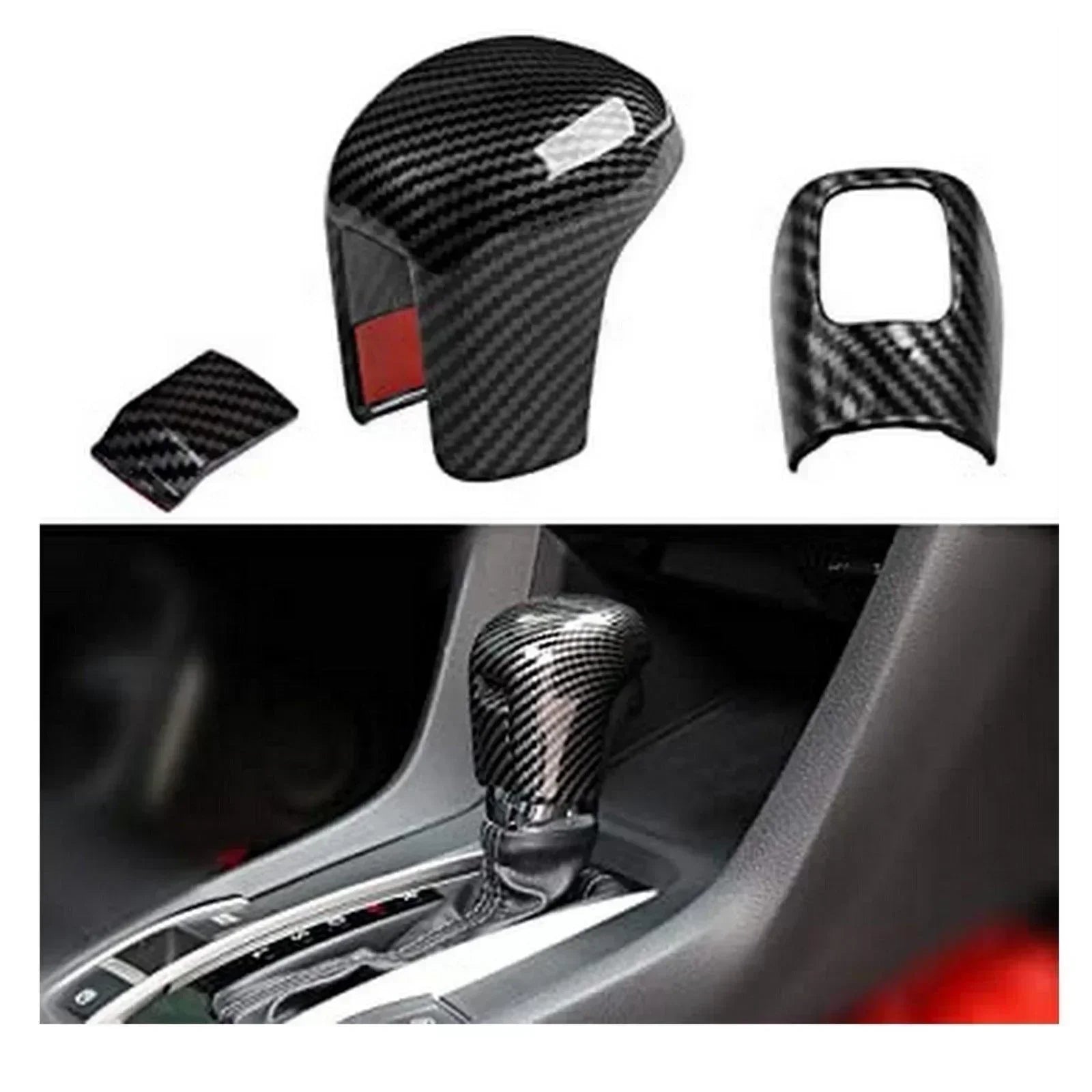 GEAR SHIFT CARBON FIBER TRIM KNOB FOR HONDA CIVIC (2016-2021) - ndestore.com