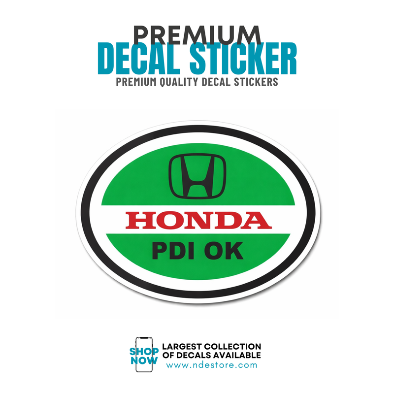 STICKER DECAL HONDA PDI OK
