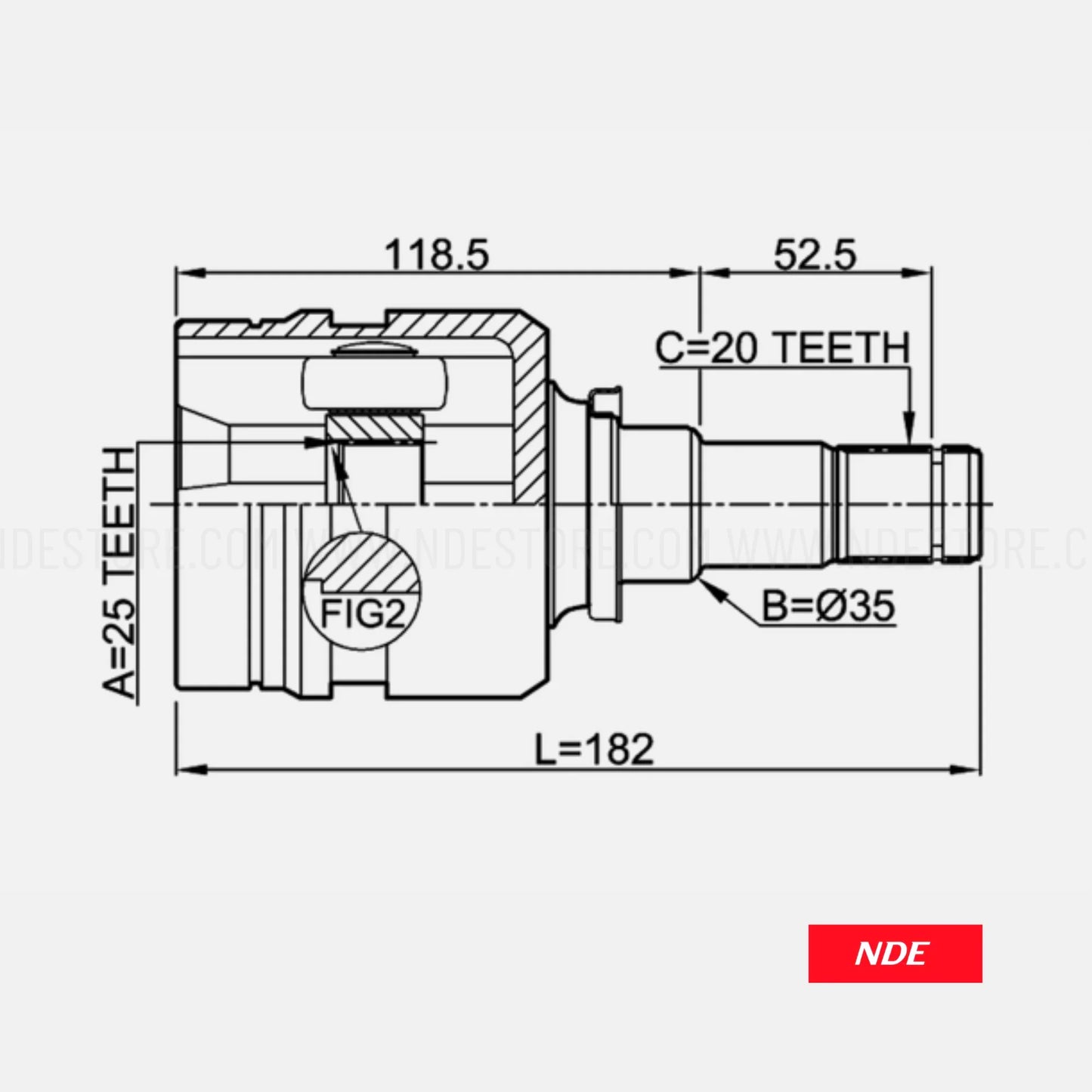 CV JOINT ASSY INNER FOR TOYOTA COROLLA GRANDE
