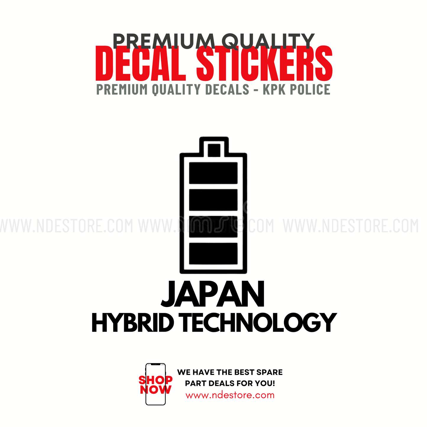 STICKER JAPAN HYBRID TECHNOLOGY - ndestore.com