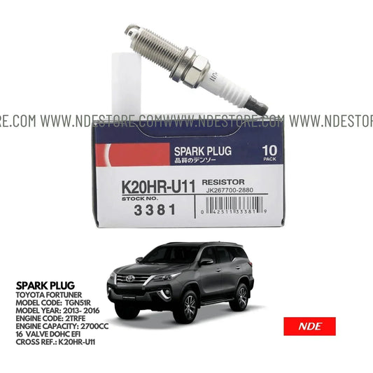 SPARK PLUG DENSO FOR TOYOTA FORTUNER (2013-2016) - ndestore.com
