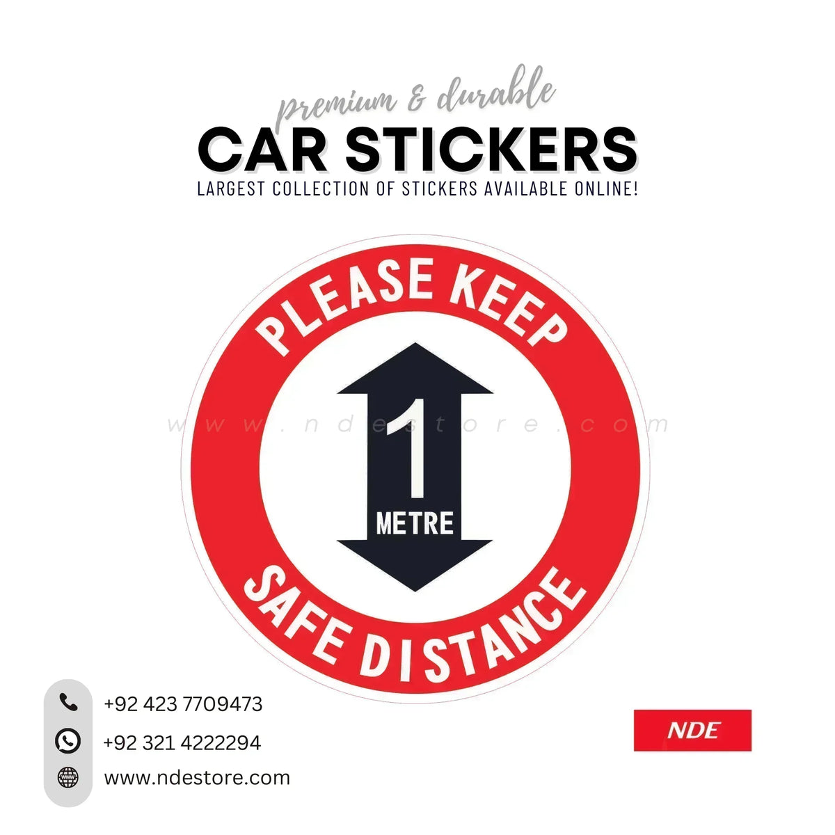 Maintain Distance Bumper Sticker STICKER KEEP DISTANCE (SKU: K44902) – ndestore.com