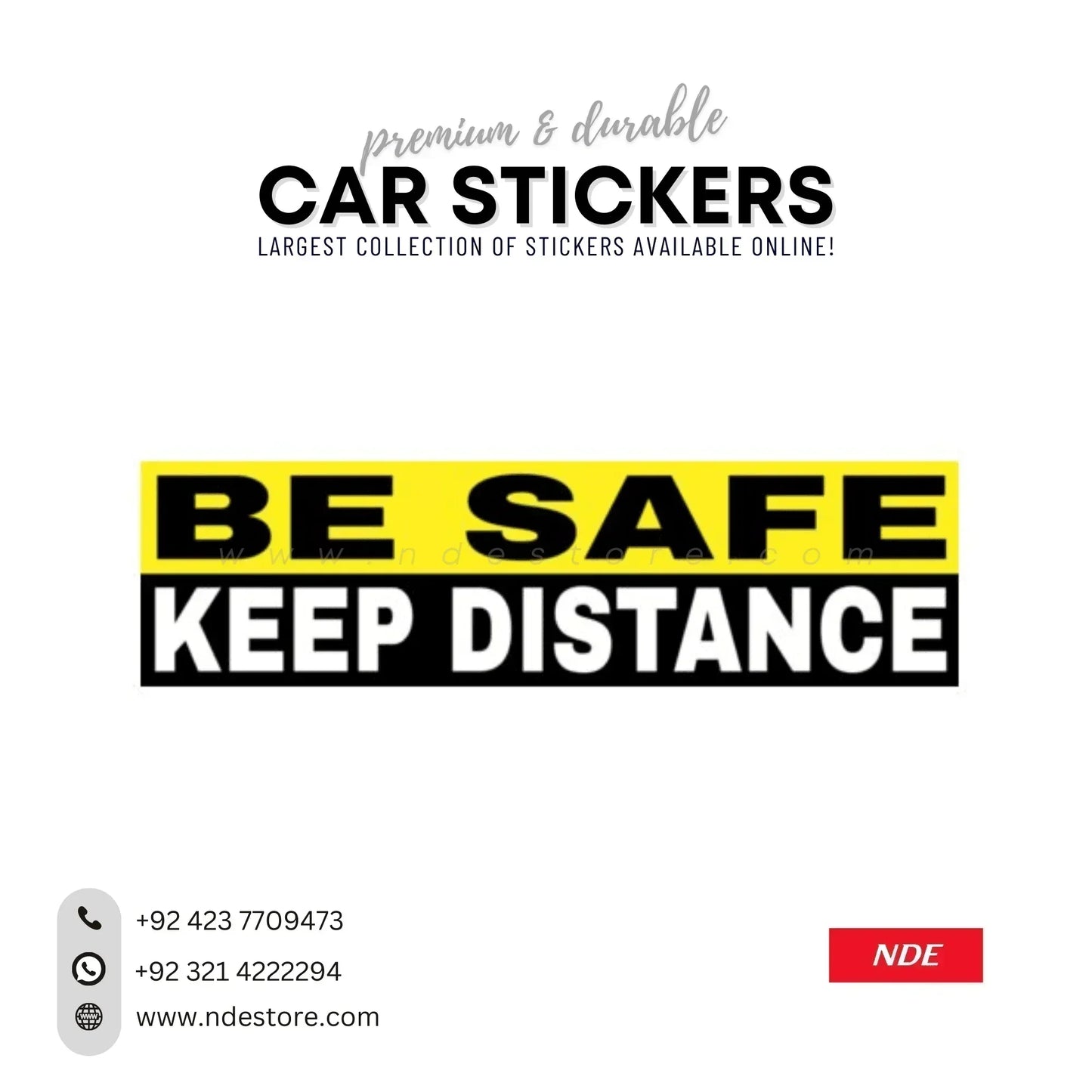 STICKER KEEP DISTANCE BE SAFE (SKU: K44900) - ndestore.com
