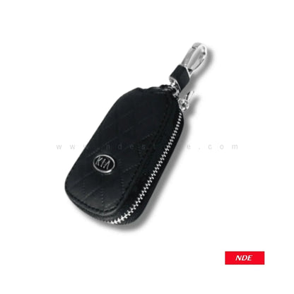 REMOTE COVER KEY POUCH PREMIUM LEATHER MATERIAL WITH KIA LOGO - ndestore.com
