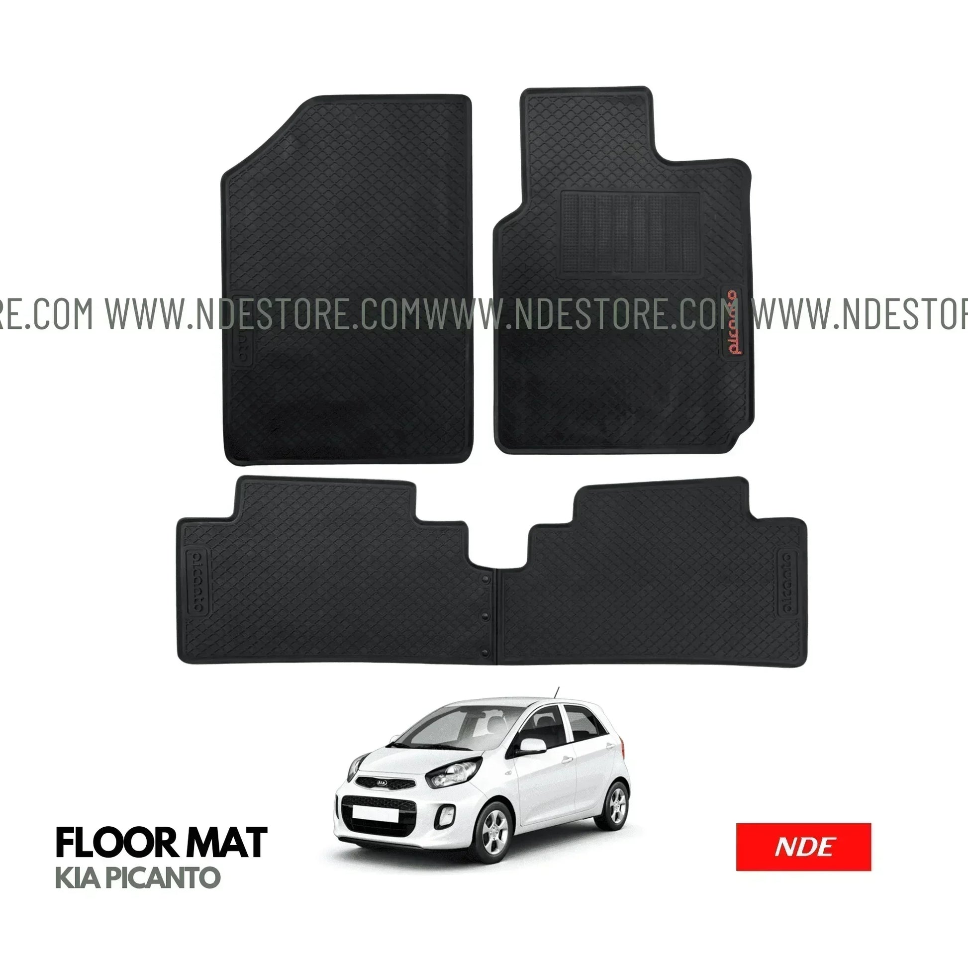 FLOOR MAT RUBBER FOR KIA PICANTO (2019-2025) - ndestore.com