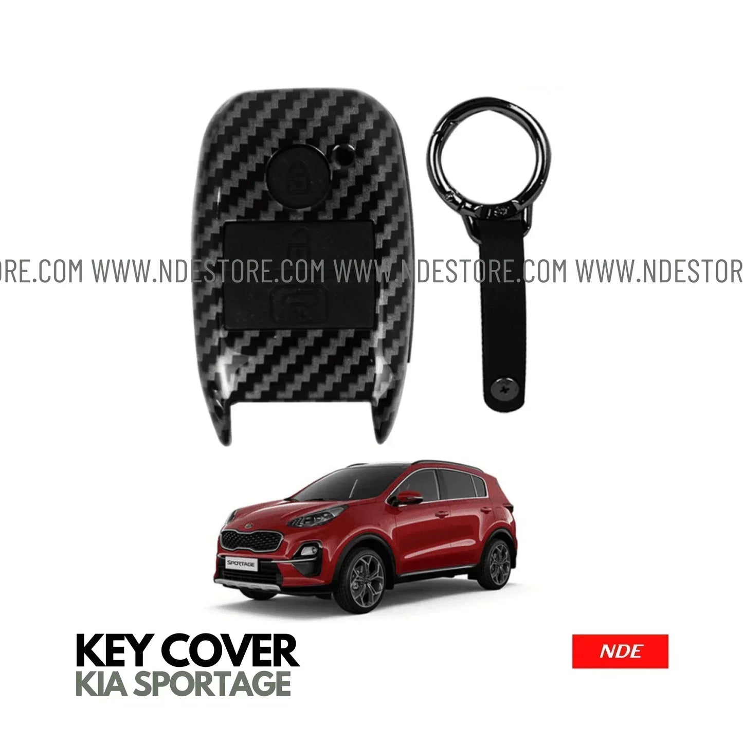 KEY COVER CARBON FIBER STYLE FOR KIA SPORTAGE - ndestore.com