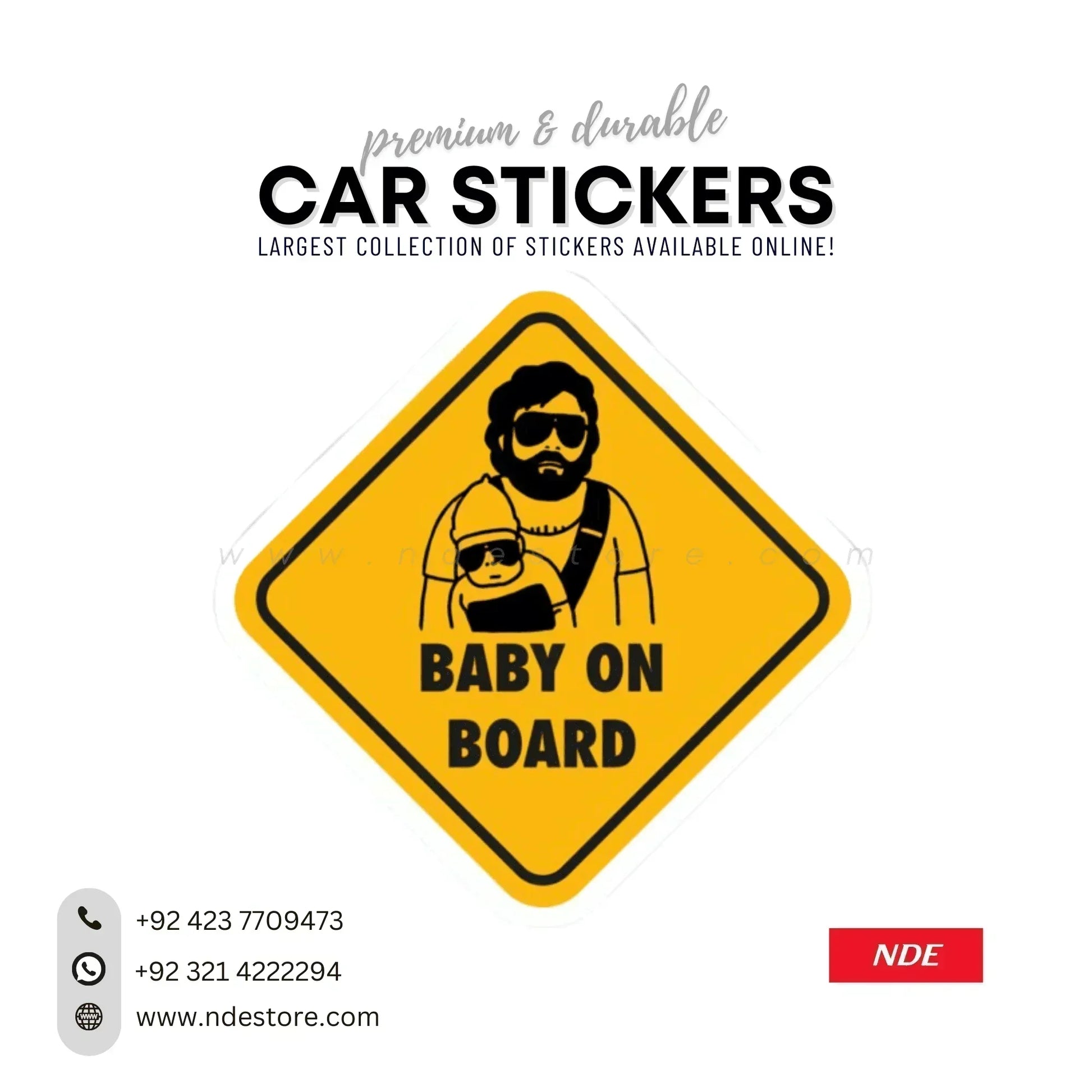 STICKER BABY ON BOARD (SKU: B44900) - ndestore.com