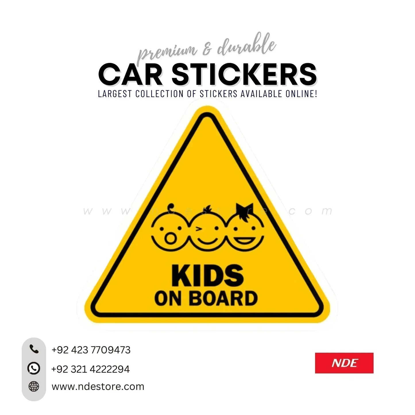 STICKER KIDS ON BOARD (SKU: B44902) - ndestore.com