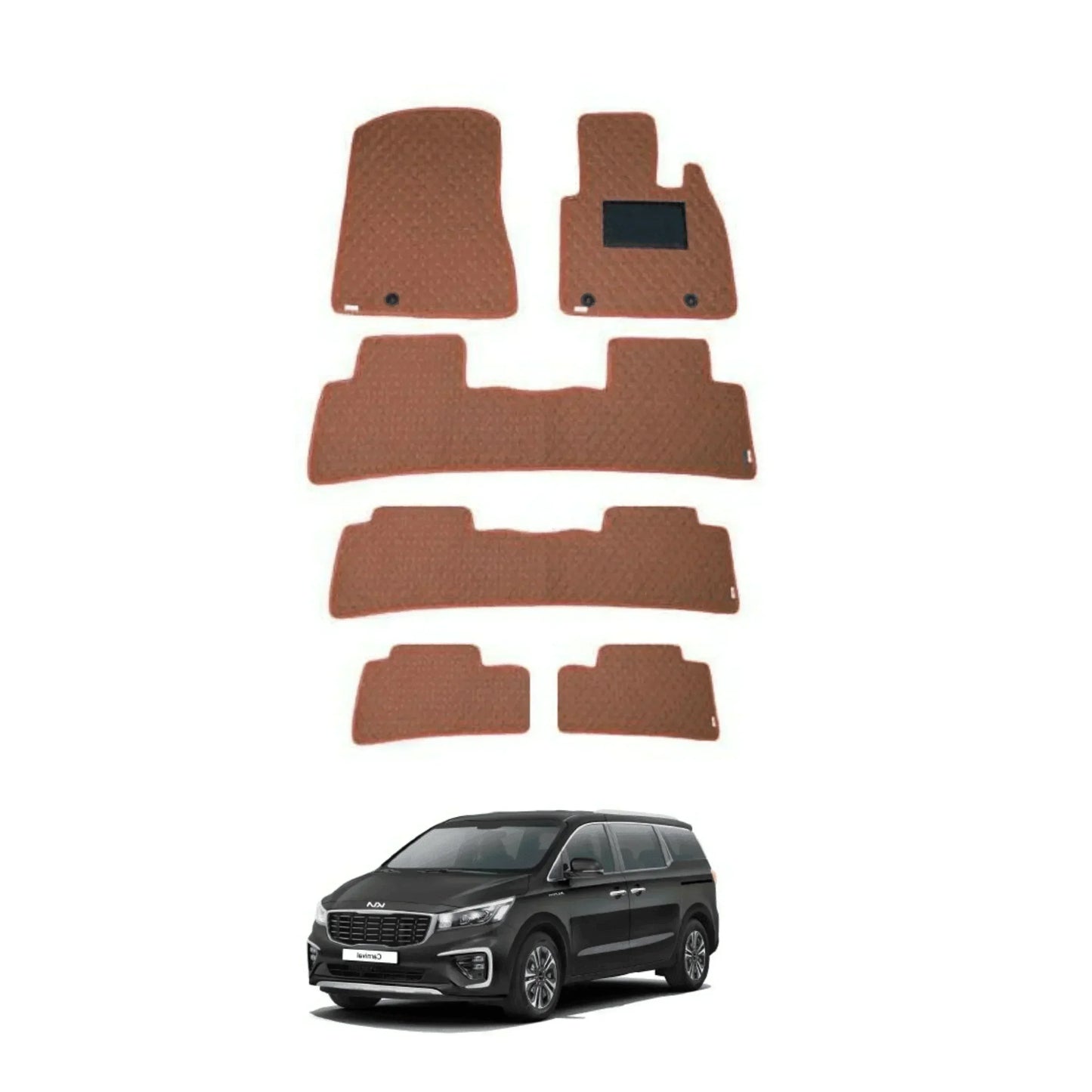 FLOOR MAT 7D FLAT STYLE FOR KIA CARNIVAL (6 PIECES) - ndestore.com