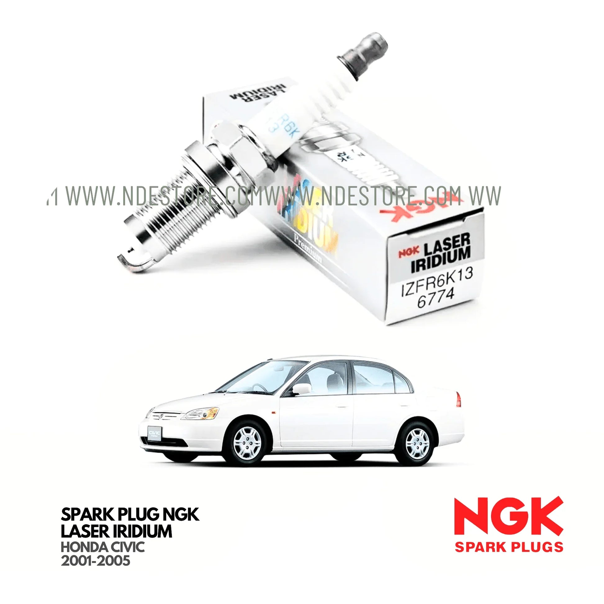 SPARK PLUG IRIDIUM NGK FOR HONDA CIVIC (2001-2005) - ndestore.com