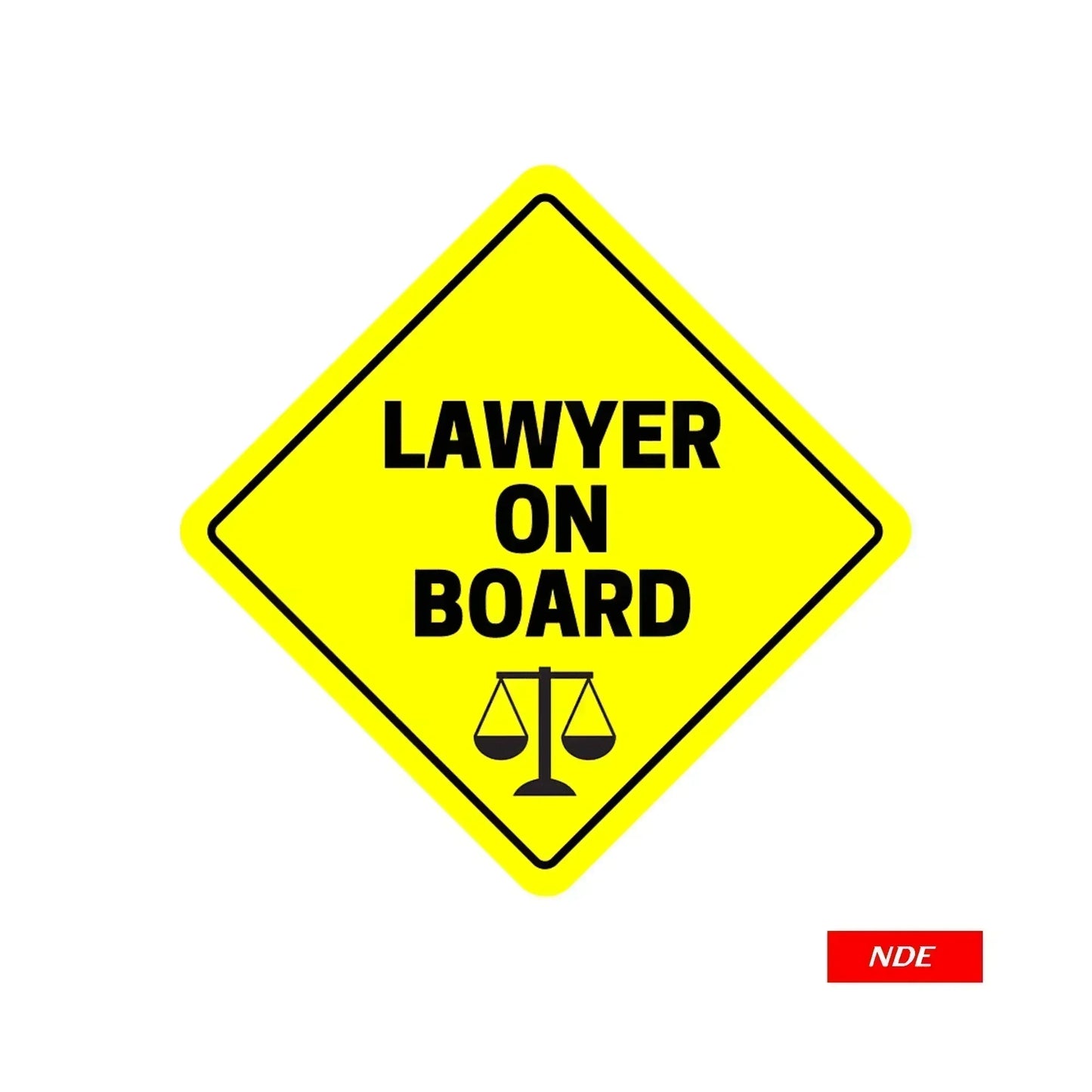 STICKER LAWYER ON BOARD - ndestore.com