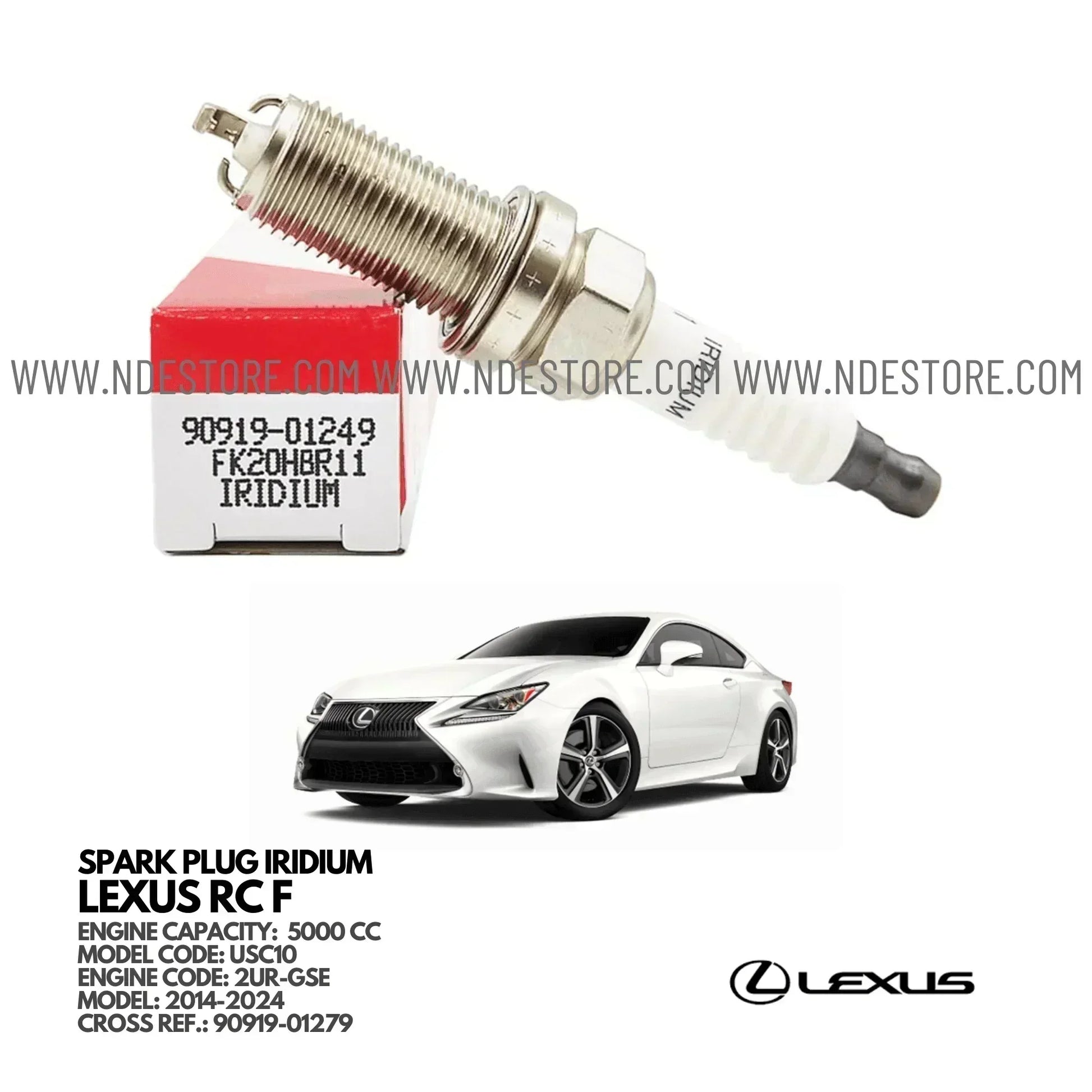 SPARK PLUG DENSO FOR LEXUS RC F - ndestore.com