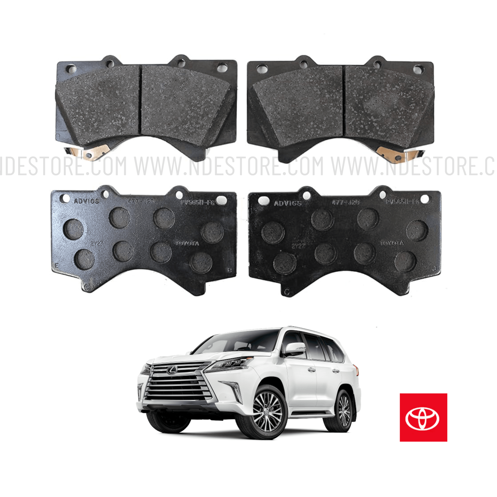 BRAKE DISC PAD SET FRONT GENUINE FOR LEXUS LX 570 - ndestore.com