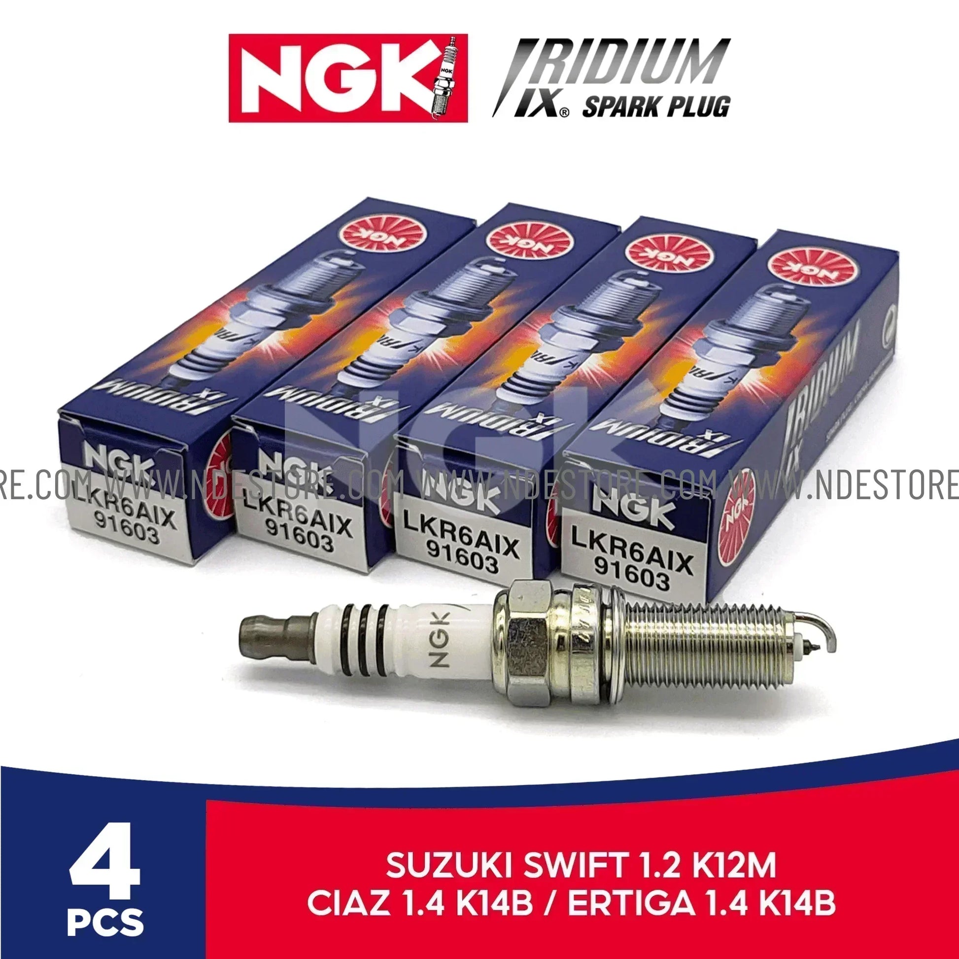 SPARK PLUG IRIDIUM NGK LKR6AIX-P - ndestore.com