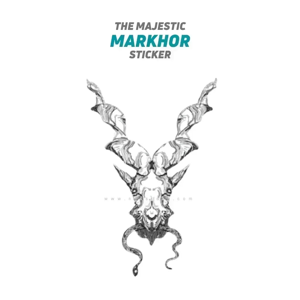 STICKER THE MAJESTIC MARKHOR (LARGE SIZE) SKU:8017 - ndestore.com
