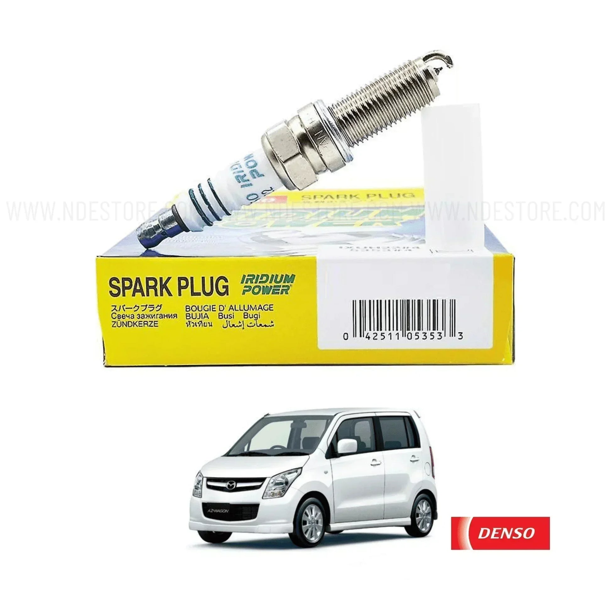 SPARK PLUG DENSO IRIDIUM POWER FOR MAZDA AZ-WAGON MJ23S (2008-2024) - ndestore.com