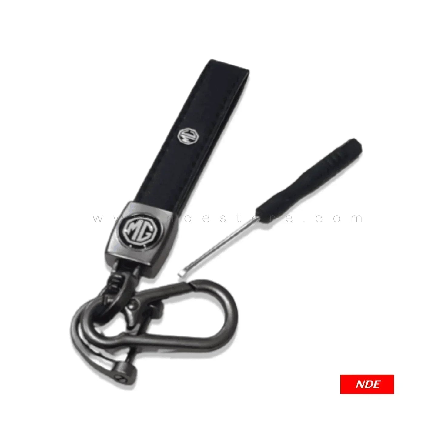 KEY CHAIN LEATHER STRAP WITH MG LOGO - ndestore.com