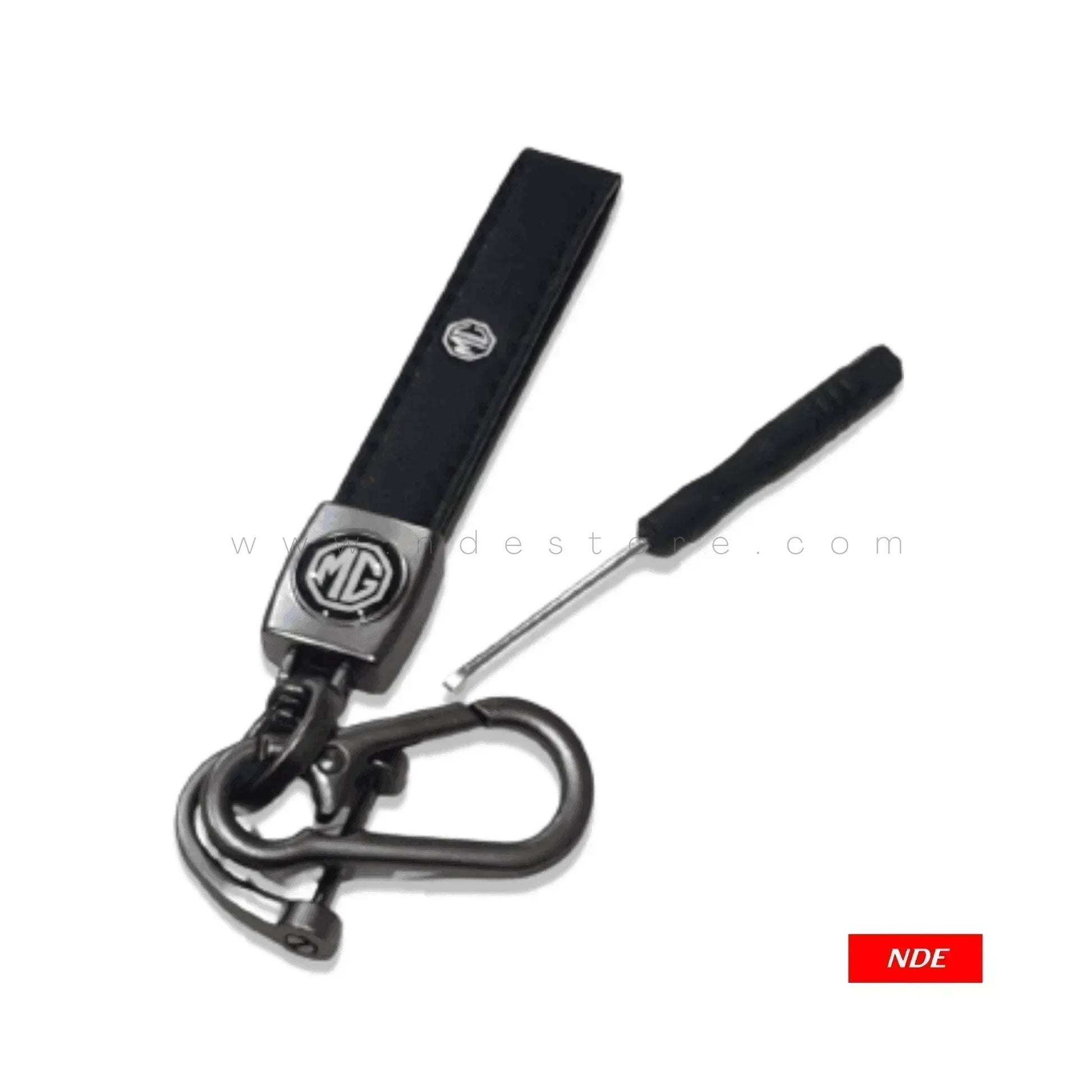 KEY CHAIN LEATHER STRAP WITH MG LOGO - ndestore.com