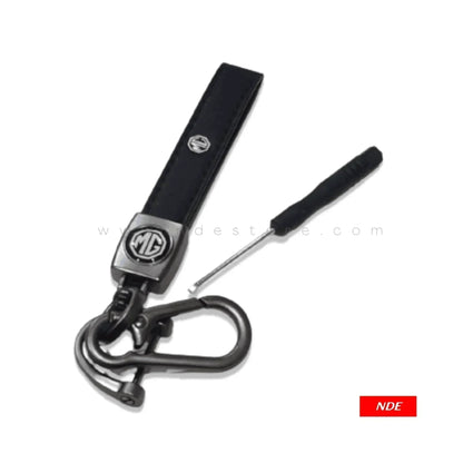 KEY CHAIN LEATHER STRAP WITH MG LOGO - ndestore.com
