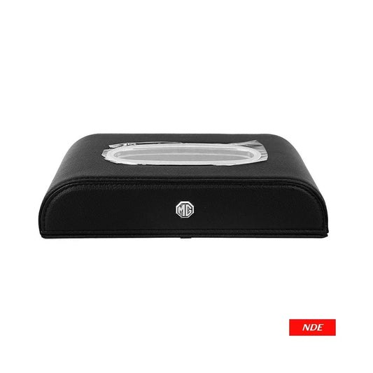 TISSUE BOX HOLDER BLACK WITH MG LOGO - ndestore.com