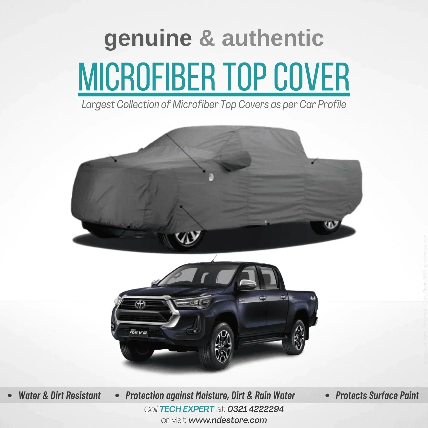 TOP COVER MICROFIBER FOR TOYOTA HILUX (ALL MODELS) - ndestore.com