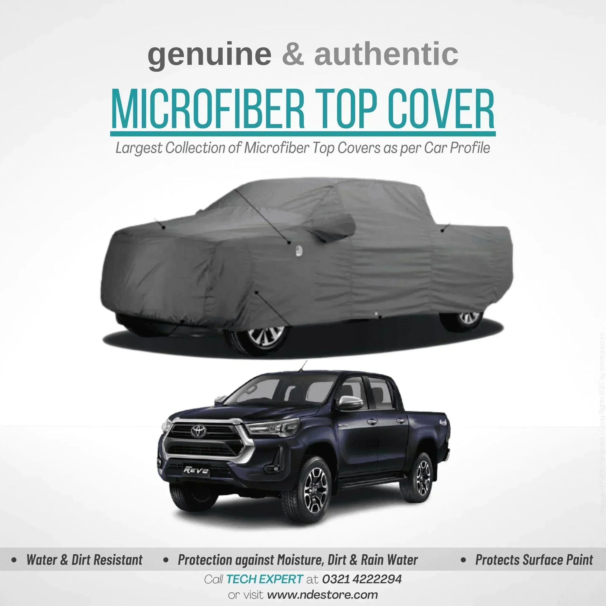 TOP COVER MICROFIBER FOR TOYOTA HILUX (ALL MODELS) - ndestore.com