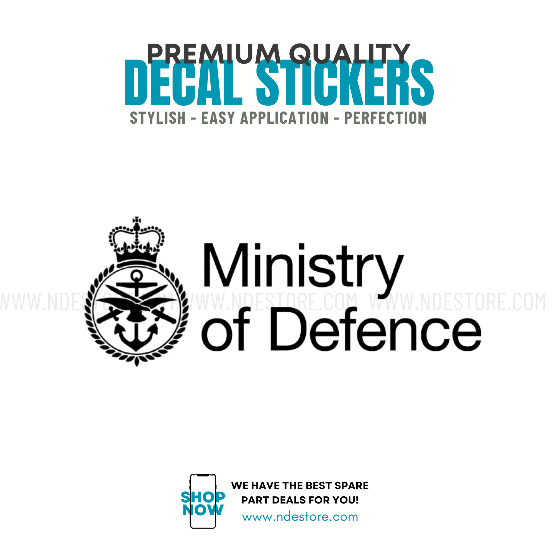 STICKER MINISTRY OF DEFENCE - ndestore.com