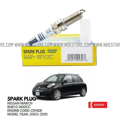 SPARK PLUG DENSO IRIDIUM POWER FOR NISSAN MARCH 1400CC (2002-2010) - ndestore.com
