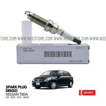 Denso iridium spark plug for Nissan Tiida, genuine auto part made in Japan, car shown