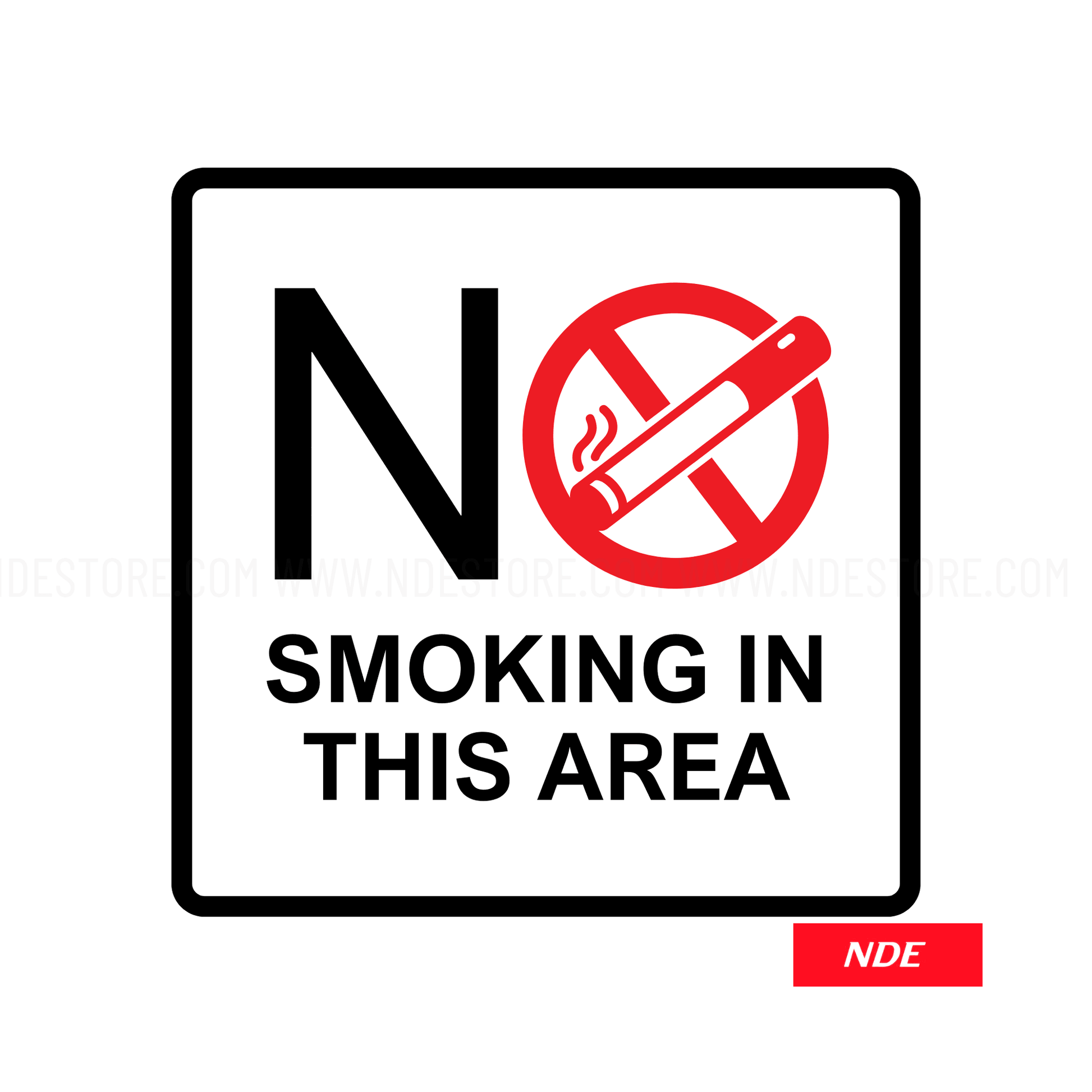 STICKER NO SMOKING IN THIS AREA - ndestore.com