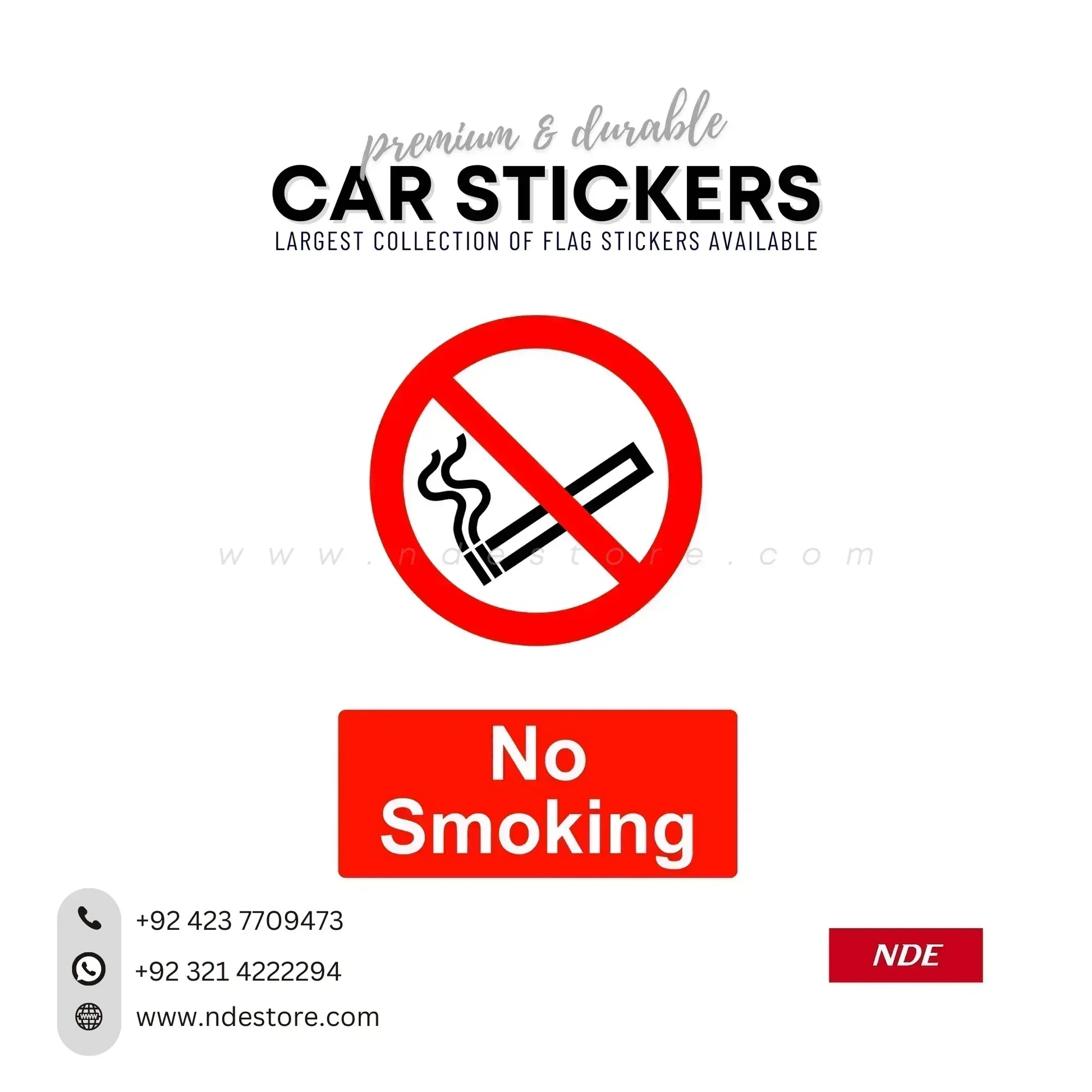 STICKER NO SMOKING SERIES - ndestore.com