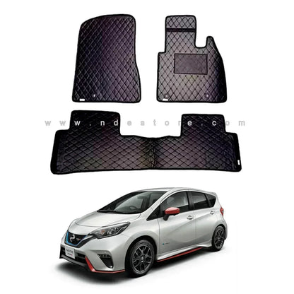 FLOOR MAT PREMIUM QUALITY FLAT 7D STYLE FOR NISSAN NOTE e-Power (2019-2021) - ndestore.com