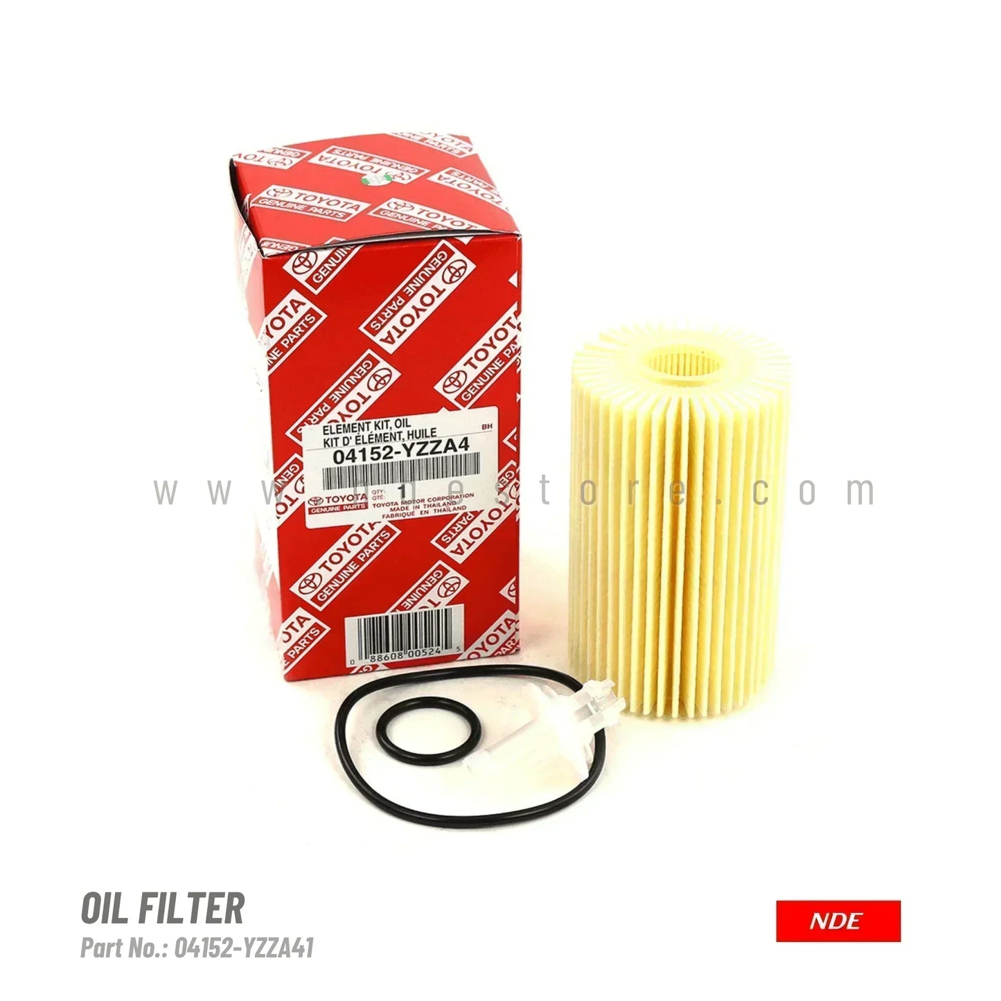 OIL FILTER ELEMENT PART NO. 04152-YZZA4 (TOYOTA GENUINE PART) - ndestore.com