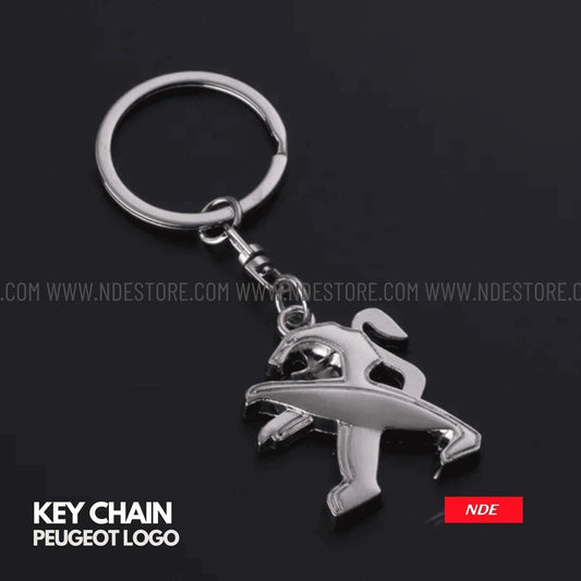 KEY CHAIN METAL WITH PEUGEOT LOGO - ndestore.com
