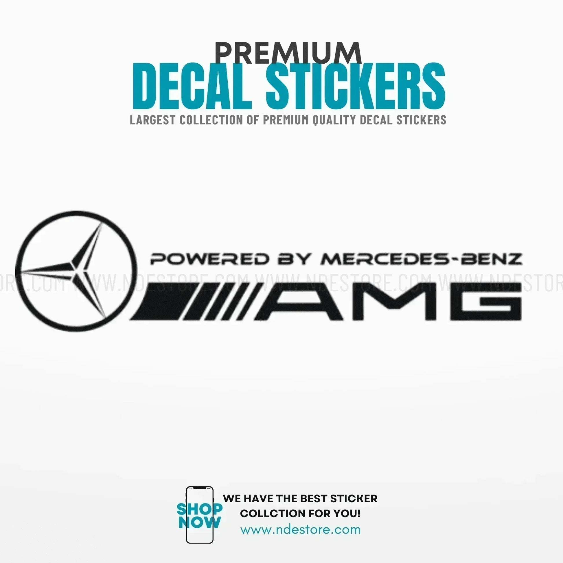 STICKER POWERED BY MERCEDES AMG - ndestore.com