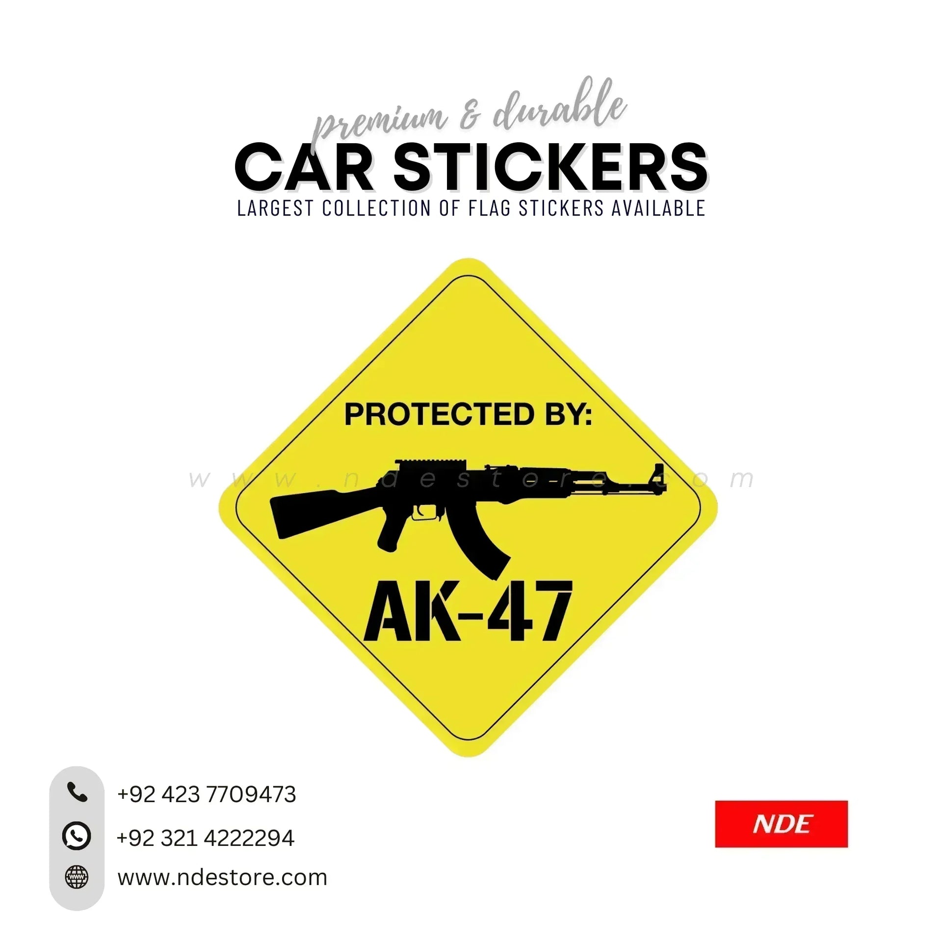 Biker AK 47 Wall Sticker in 6 Sizes Biker AK 47 Wall Sticker in 6 Sizes