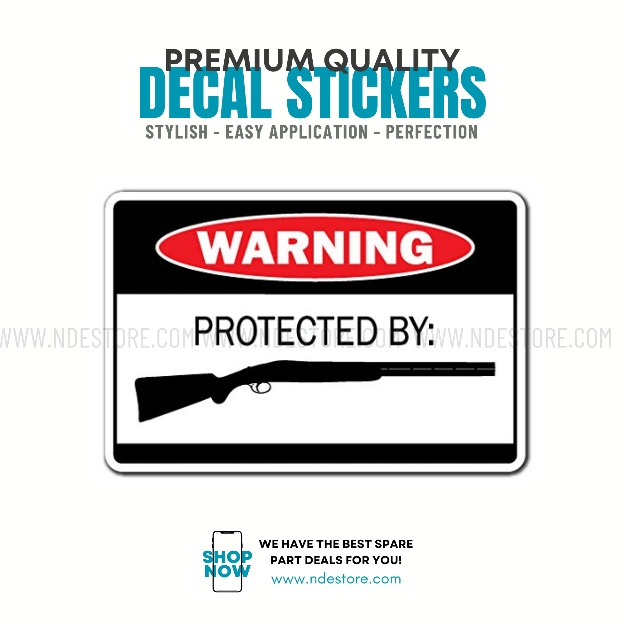 Firearm Sticker STICKER PROTECTED BY FIREARM – ndestore.com