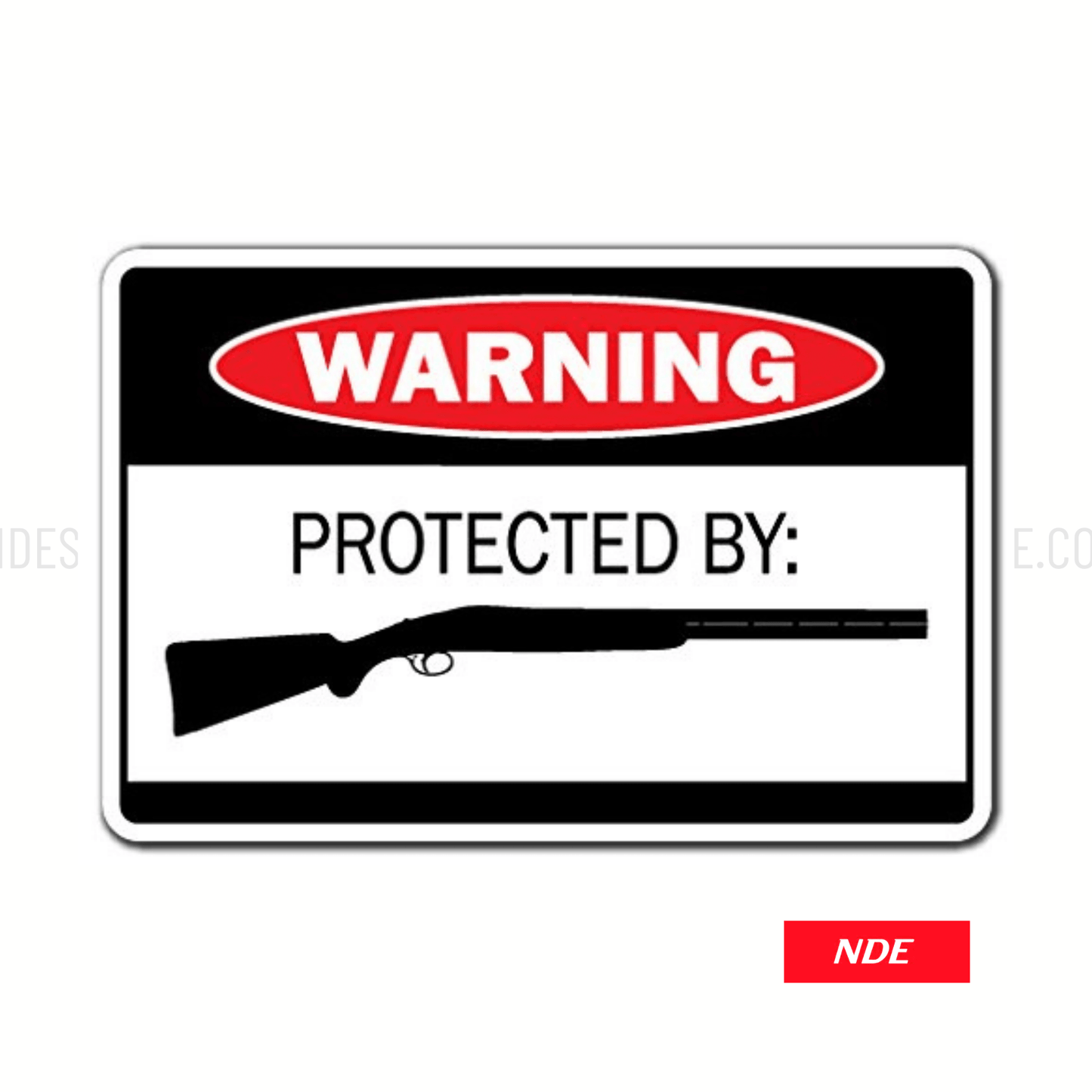 STICKER PROTECTED BY FIREARM - ndestore.com