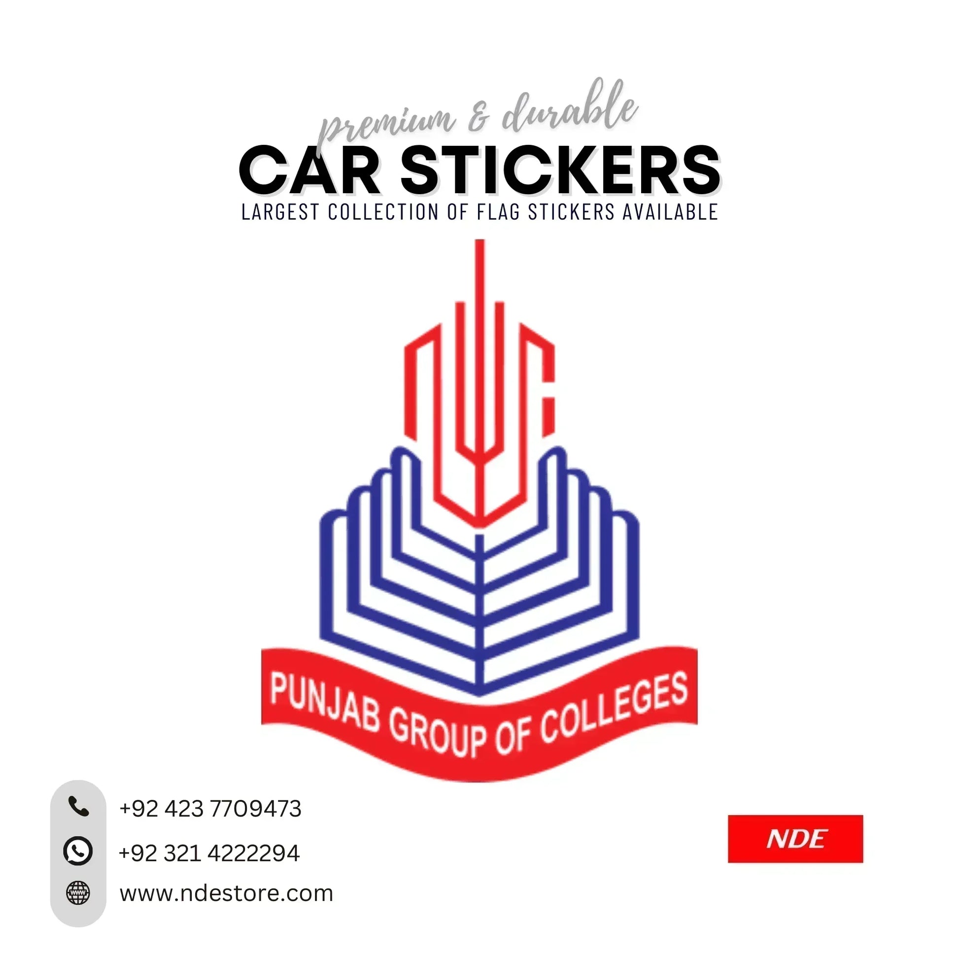 STICKER PUNJAB GROUP OF COLLAGES LOGO - ndestore.com