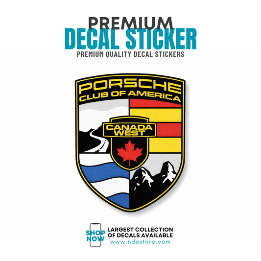 STICKER DECAL ALL PORSCHE CANADA WEST